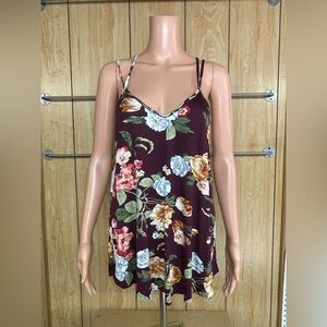 Papermoon Burgundy Floral Camisole SZ - L